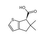 4H-Cyclopenta[b]thiophene-6-carboxylicacid,5,6-dihydro-5,5-dimethyl-,(6R)-(9CI) Structure