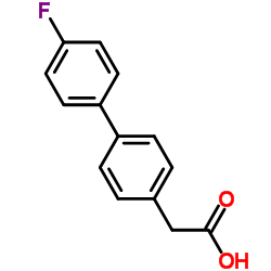 (4'-Fluoro-4-biphenylyl)acetic acid structure