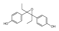 4-[(2R,3S)-2,3-diethyl-3-(4-hydroxyphenyl)oxiran-2-yl]phenol结构式