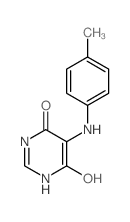 6-hydroxy-5-[(4-methylphenyl)amino]-3H-pyrimidin-4-one结构式