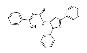 N-[(2,5-diphenylpyrazol-3-yl)carbamothioyl]benzamide Structure