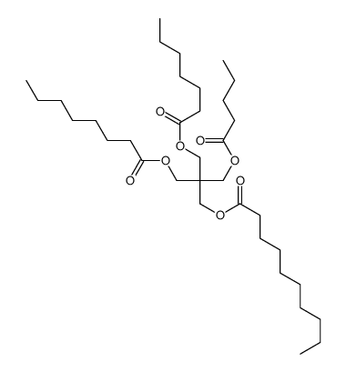 [2-(heptanoyloxymethyl)-2-(octanoyloxymethyl)-3-pentanoyloxypropyl] decanoate Structure