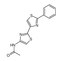 N-(2'-phenyl-[2,4']bithiazolyl-4-yl)-acetamide结构式