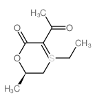 2H-4l4-1,4-Oxathiin-2-one,3-acetyl-4-ethyl-5,6-dihydro-6-methyl-, trans- (9CI) structure
