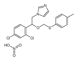 1-[2-(2,4-dichlorophenyl)-2-[(4-methylphenyl)sulfanylmethoxy]ethyl]imidazole,nitric acid结构式