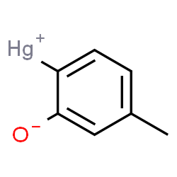 4-Methyl-7-oxa-8-mercurabicyclo[4.2.0]octa-1,3,5-triene结构式