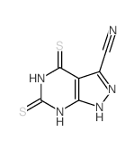 3,5-disulfanylidene-2,4,8,9-tetrazabicyclo[4.3.0]nona-1,6-diene-7-carbonitrile结构式
