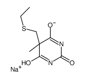 5-(Ethylthiomethyl)-5-methyl-2-sodiooxy-4,6(1H,5H)-pyrimidinedione Structure
