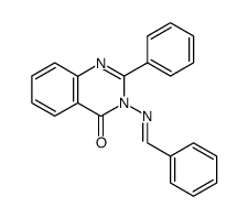 2-phenyl-3-{[phenylmethylidene]amino}quinazolin-4(3H)-one Structure