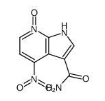 4-nitro-1H-pyrrolo[2,3-b]pyridine-3-carboxamide 7-oxide结构式