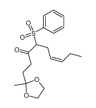(Z)-1-(2-methyl-1,3-dioxolan-2-yl)-4-(phenylsulfonyl)non-6-en-3-one Structure