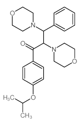 2,3-dimorpholin-4-yl-3-phenyl-1-(4-propan-2-yloxyphenyl)propan-1-one structure