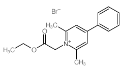 Pyridinium,1-(2-ethoxy-2-oxoethyl)-2,6-dimethyl-4-phenyl-, bromide (1:1)结构式