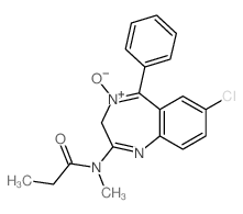 N-(9-chloro-5-oxido-6-phenyl-2-aza-5-azoniabicyclo[5.4.0]undeca-2,5,8,10,12-pentaen-3-yl)-N-methyl-propanamide结构式