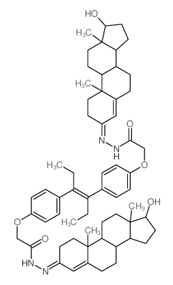 N-[(17-hydroxy-10,13-dimethyl-1,2,6,7,8,9,11,12,14,15,16,17-dodecahydrocyclopenta[a]phenanthren-3-ylidene)amino]-2-[4-[4-[4-[[(17-hydroxy-10,13-dimethyl-1,2,6,7,8,9,11,12,14,15,16,17-dodecahydrocyclop Structure