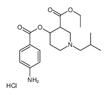 3-Carbethoxy-1-isobutyl-4-piperidyl p-aminobenzoate hydrochloride结构式