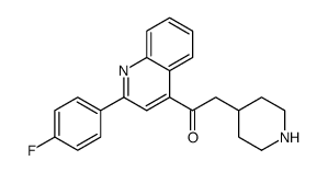 1-[2-(4-fluorophenyl)quinolin-4-yl]-2-piperidin-4-ylethanone结构式