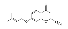 2-[2-acetyl-5-(3-methylbut-2-enoxy)phenoxy]acetonitrile Structure