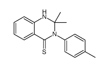2,2-dimethyl-3-(4-methylphenyl)-1H-quinazoline-4-thione结构式