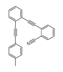 2-[2-[2-[2-(4-methylphenyl)ethynyl]phenyl]ethynyl]benzonitrile Structure