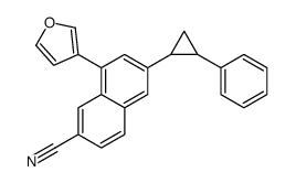 8-(furan-3-yl)-6-(2-phenylcyclopropyl)naphthalene-2-carbonitrile Structure