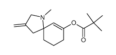 2-<(tert-butylcarbonyl)oxy>-7-methyl-9-methylidene-7-aza-spiro<5.4>dec-1-ene Structure