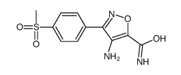 4-amino-3-(4-methylsulfonylphenyl)-1,2-oxazole-5-carboxamide结构式