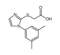 Acetic acid, 2-[[1-(3,5-dimethylphenyl)-1H-imidazol-2-yl]thio] Structure