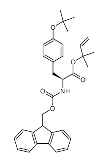 Fmoc-Tyr(t-Bu)-1,1-dimethylallyl ester结构式