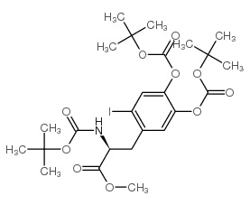 N-tert-butoxycarbonyl-3,4-di-tert-butoxycarbonyloxy-6-iodo-结构式