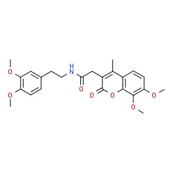 2-(7,8-dimethoxy-4-methyl-2-oxochromen-3-yl)-N-[2-(3,4-dimethoxyphenyl)ethyl]acetamide Structure