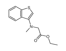 N-((1)benzothienyl-3) sarcosinate d'ethyle Structure