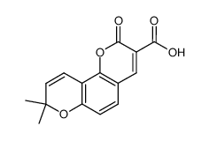 8,8-dimethyl-2-oxo-2H,8H-pyrano[2,3-f]chromene-3-carboxylic acid结构式