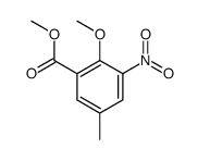 Methyl 2-methoxy-5-methyl-3-nitrobenzenecarboxylate structure