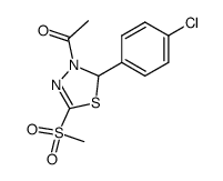 1-(2-(4-chlorophenyl)-5-(methylsulfonyl)-1,3,4-thiadiazol-3(2H)-yl)ethan-1-one Structure