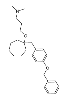 1-(4-benzyloxybenzyl)-1-(3-(N,N-dimethylamino)propoxy)cycloheptane结构式