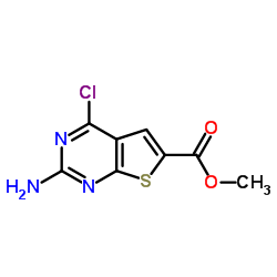 Methyl 2-amino-4-chlorothieno[2,3-d]pyrimidine-6-carboxylate Structure