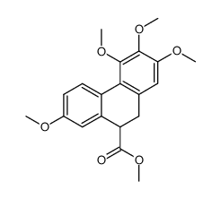 2,3,4,7-tetramethoxy-9,10-dihydro-phenanthrene-9-carboxylic acid methyl ester结构式