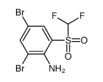 2,4-dibromo-6-(difluoromethylsulfonyl)aniline Structure