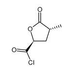 2-Furancarbonyl chloride, tetrahydro-4-methyl-5-oxo-, (2S-trans)- (9CI) structure