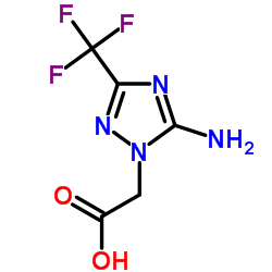 [5-Amino-3-(trifluoromethyl)-1H-1,2,4-triazol-1-yl]acetic acid Structure