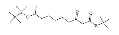 S-t-butyl 9-(t-butyldimethylsilyloxy)-3-oxodecanethioate结构式