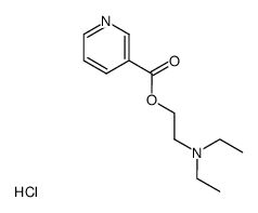 Nicotinic acid 2-diethylamino-ethyl ester; hydrochloride Structure