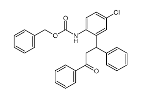 benzyl (4-chloro-2-(3-oxo-1,3-diphenylpropyl)phenyl)carbamate结构式