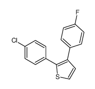 2-(4-chlorophenyl)-3-(4-fluorophenyl)thiophene结构式