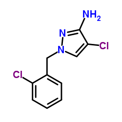 4-CHLORO-1-(2-CHLORO-BENZYL)-1H-PYRAZOL-3-YLAMINE结构式