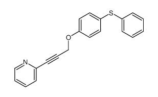 2-[3-(4-phenylsulfanylphenoxy)prop-1-ynyl]pyridine结构式