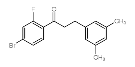 4'-BROMO-3-(3,5-DIMETHYLPHENYL)-2'-FLUOROPROPIOPHENONE结构式