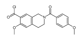 6-methoxy-2-(4-methoxybenzoyl)-1,2,3,4-tetrahydroisoquinoline-7-carbonyl chloride结构式