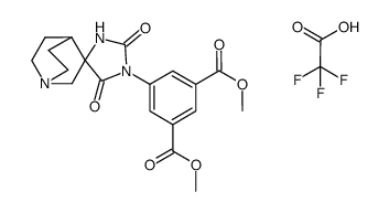 3'-(3,5-bis(methoxycarbonyl)phenyl)-quinuclidine-3-spiro-5'-hydantoins trifluoroacetate salt结构式